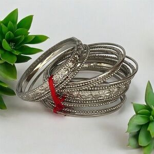 Sir Alistair Rai Silver Bangle Bracelet Set NWT